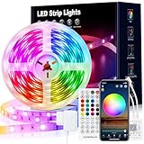 VKH LED Strip 10m, LED Streifen Bluetooth RGB LED Band 10m Selbstklebend mit Fernbedienung und APP, LED Lichterkette LED Beleuchtung für Zimmer Party