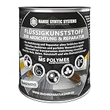 HSS® Premium Flüssigkunststoff TRANSPARENT - 250g Dose - Hohe Ergiebigkeit - 0,5Kg/m², Lösemittel- & bitumenfrei, Dichtet sofort, MS Polymere, Abdichtung durchsichtig - UV- & Witterungsbeständig