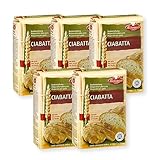 BIELMEIER KÜCHENMEISTER Brotbackmischung Ciabatta 5 x 1000 g I Brotbackmischungen für Brotbackautomat & Ofen I Brot mit Backmischung einfach gemacht