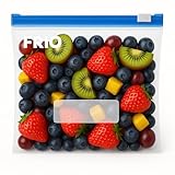 FRIO Gefrierbeutel mit Schieber – 15 Stück, 3 l, 26,5 x 26,5 cm, starke Zipper Beutel mit Bodenfalte, luftdicht & mehrfach verwendbar, ideal für Tiefkühlung & Vorrat