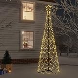 Festnight LED Weihnachtsbaum Außen,Lichterbaum Aussen, Beleuchteter Weihnachtsbaum Außen,Warmweiß, Tannenbaum Beleuchtung 300 LEDs 500cm Weihnachtsdeko Aussen