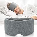 Handgefertigte Schlafmaske aus Baumwolle – neues Design, lichtblockierende Schlafmaske, weich und bequem, Augenform, Blinder, Augenform, Flugzeug, mit Tasche für Schlafen und Reisen, für Damen, Herren