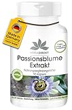 Passionsblumen Extrakt Kapseln - 90 Kapseln - vegan - hochdosiert - Passiflora incarnata | HERBADIREKT by Warnke Vitalstoffe - Deutsche Apothekenqualität