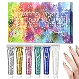 Face Glitter Gel Set, Glitter Gel For Face, Chunky Face And Body Glitter Gel, Face And Body Glitter Gel, DIY Glitter Sequins Gel Set For Face Body Eye Lips Hair Nail