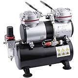 Fengda FD-196 Airbrush Mini Kompressor mit 3,5L Lufttank/Druckbehälter/ 6 bar/Auto Stop