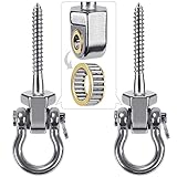 BeneLabel 2pcs Hängende Schraube 12.7cm Hängematte Schaukel Aufhänger, Schwenk Edelstahl Montage Lager Set für Innen Außen Spielplatz Stuhl Yoga Seil Boxsack Sandsack, 1500lbs