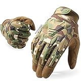 WTACTFUL Taktische Handschuhe,Tatical Gloves,Motorrad Handschuhe,Herren Touchscreen Motorradhandschuhe für Mountainbike, Motorcross,Klettern,Security,Wandern,Motorrad,Jagd Tarnung M