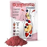 Sommerfrucht Smoothie Mix Pakete (Erdbeere, Himbeere, Blaubeere, Apfel) - Natürliches Smoothie Pulver - Leckeres Home Smoothie Kit - 100% natürliche Früchte
