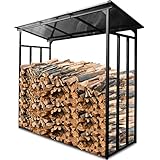 WELS® Kaminholzregal Aussen XXL 185x70x185cm | Holzlager...