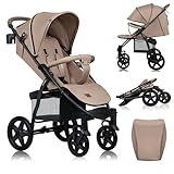 LIONELO Annet Buggy bis 22 kg mit Liegefunktion, Kinderwagen klein zusammenklappbar mit Zubehör, Eva-Schaum-Räder, Moskitonetz, Fußdecke Getränkehalter, Korb