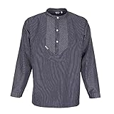 modAS Original Fischerhemd schmale Streifen durchgewebt Gr. 52 (Herren) / 46 (Damen)