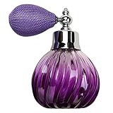 KiBcsLic Edle Parfümflasche Aus Glas mit Abnehmbarer Sprühdüse – Stilvoller Dufthalter Als Hochzeitsgeschenk für Damen, Lila