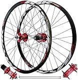 TINGMIAN MTB Radsatz Aluminiumlegierung Fahrradfelge HG abgedichtetes Kugellager 142 mm Steckachse 32H vorne hinten Felge für 7-12-Gang-Kassette (QR vorne + hinten, 69,5 cm)