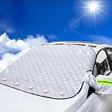 FINEVERNEK Frontscheibenabdeckung Auto,Sonnenschutz Auto Frontscheibe,Scheibenabdeckung Auto Frontscheibe Magnetisch Faltbar gegen Anti-UV,Staub,Sonne, kompatible mit Die meisten Modelle