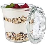 APS 6er-Set Original WECK Gläser 290 ml mit Deckel - Ø 9 cm/Höhe 9 cm/Sturzform