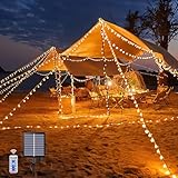 WOWDSGN 10m 100LED Solar Lichterkette für Außen & Innen - Wasserdicht, Garten und Balkon Lichterkette, Einfache Installation, Lange Leuchtdauer - Perfekt für Partybeleuchtung und Pavillon Beleuchtung