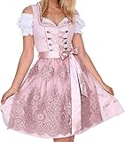 Lifos 0220 Dirndl Midi Germandress 3Tlg. Oktoberfest Gr.34 bis 52 !ORIGINAL (0600ROSA, Numeric_44)