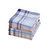 emlstyle Herren Taschentücher 100% Baumwolle,Traditionelle Männertaschentücher Taschentücher (12 PCS)