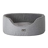 Feandrea Hundebett, Hundekorb, Wendekissen, 83 x 63 x 27 cm, grau PGW32GG