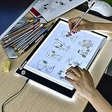 XIAOSTAR Led Licht Pad A4, Leuchttisch einstellbare leuchtkasten Copy Board Leuchtkasten, mit Type-C Ladekabel für Diamond Painting Skizzieren Animation (A4)