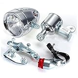 Retro-Fahrrad-Rücklicht-Set, motorisierte Reibung, 12 V, 6 W, Generator-Scheinwerfer, Rücklicht-Set, LED-Anhänger-Rücklichter