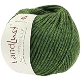LANA GROSSA Landlust Winterwolle | Soffilo mit Yakfasern | Handstrickgarn aus 50% Schurwolle (Merino), 35% Baumwolle & 15% Yak | 50g Wolle zum Stricken & Häkeln | 70m Garn
