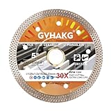 GVHAKG Diamant Trennscheibe 125 mm, Extra Dünn Diamantscheibe Trennen Und Schneiden Fliese Feinsteinzeug Granit Marmor (125 x 22,23mm)