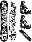 Airtracks Herren Snowboard Set Freeride Freestyle - BWF Camber Snowboard Extra Wide 171 - Softbindung Master XL - SB Bag