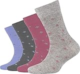 Camano Kinder-Socken 4 Paar rosenholz/hellgrau Größe 27-30
