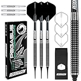 RED DRAGON Pegasus Soft Tip: 20g - Tungsten Darts (Dartpfeile) Set Mit Black Flights und Black Schäfte