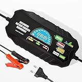 MOUDENSKAY Autobatterie Ladegerät,intelligentes und automatisches Batterieladegerät 6V 12V 24V，KFZ Batterieladegerät für Auto, Motorrad,Bleisäure.SLA,Gel,AGM,LiFePO4 Batterie