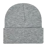 Beanie Mütze Herren Winter Warme Unisex Wintermütze Strickmütze Dehnbare Weiche Wollmütze mit Bündchen und Dickem Warmem Futter Geschenk für Freundin männer Frauen