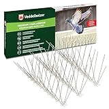 Veddelholzer Premium Universal 3 Meter Edelstahl Vogelabwehr Taubenabwehr Balkon-Taubenschutz Vogelabwehr Spikes mit Sollbruchstellen & Klicksystem Vogelschutz Fenster Taubenspikes Fenster, Dachrinne