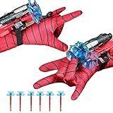 XINCHEN Held Launcher 2 Sets Launcher-Handschuhe Spider Launcher Handschuhe Spinne Shooter Handschuhe Cosplay Handschuh Lustiges Lernspielzeug für Kinder (BLUE)