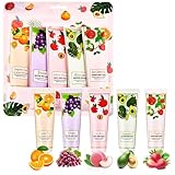 ARCHIDATE 5PCS Handcreme Geschenkset - Handcreme Geschenksets für Frauen mit Traube-Citnus-Avocado-Erdbeere-Pfirsich - Handcreme für trockene Hände - Handcreme Set Feuchtigkeitsspender Glätten Haut