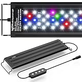 SEAOURA Aquarium LED Beleuchtung, Vollspektrum Aquarium Licht mit Timer Auto Ein/Aus, 10 Helligkeitsstufen Dimmbar, 3 Licht Modus für 30-45CM Süßwasser Aquarium, 10W