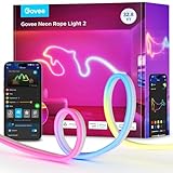 Govee Neon Rope Light 2, RGBIC Neon LED Strip 10m mit Form-Mapping, DIY Design, Funktioniert mit Alexa, Matter und Google Assistant, LED Streifen für Schlafzimmer Wohnzimmer Wanddekoration, Weiß