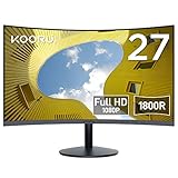 KOORUI Curved Monitor - 27 Zoll FHD Curved Computer Monitor,...