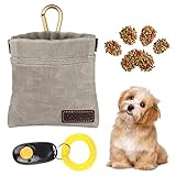 Leckerli-Tasche für Hundetraining,Freihand-Hundeleckerli-Tasche mit automatischem Verschluss,robuste Hundefuttertasche kompakt & funktionell Baumwollfuttertasche Hundetraining für schnelle Belohnung