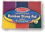 Melissa & Doug Regenbogen-Stempelkissen für Kinder ab 4 Jahren, 6 Farben, auswaschbare Tinte