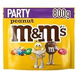M&M’s Peanut Großpackung Schokolade, Schokolade, Schokolinsen mit Erdnusskern und bunter Zuckerhülle als Süßigkeiten, 1 x 800g, Snacks für Weihnachten oder Adventskalender