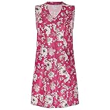 Kittelschürze bunt mit Knopfleiste, bequeme und abwaschbare Garten- und Haushalts Schürze mit Seitentaschen I Dederon Kostüm Kittel DDR Retro Style Gr. XS