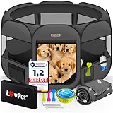 LOVPET® Welpenlaufstall Tierlaufstall Faltbar für...