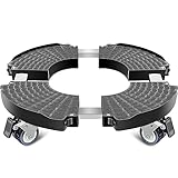 Linkax Pflanzenroller Ø 35-48cm, Rollbrett Pflanzen bis 150 KG, Untersetzer Blumentopf Gross Pflanzentopf für Außenbereich Sonnenschirmständer, Mülleimer, Regentonne, Wasserfass, Weinregal