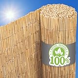 UrFence Deine Oase: 90x300 Balkon Sichtschutz Schilfrohrmatte - Blickdicht & Wetterfest - Sichtschutzzaun Garten Schilfmatten Terrasse Pergola Gartentor Sichtschutzmatte Gartensichtschutz Zaun Schilf
