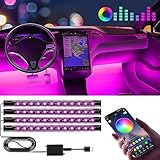 Winzwon LED Innenbeleuchtung Auto, Geschenke für Männer Frauen, Auto Zubehör LED Strip Innenraumbeleuchtung Ambientebeleuchtung, Car Accessories Gifts für Man Women, Auto Sachen Gadgets für Deko (1)