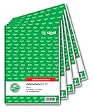 SIGEL SD011 Lieferscheine A5, 2x40 Blatt, selbstdurchschreibend, 5er Pack, Lieferscheinblock, mit Empfangsschein, mikroperforiert