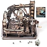 ROKR Kugelbahnen 3D Holzpuzzle für Erwachsene, 3D Puzzle Holz Motorbetriebene Mechanische Modellbausätze mit Kugeln, Automatischer & Manueller Modi, Marble Spaceport, LGC01