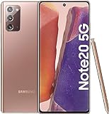Samsung Galaxy Note 20 5G Smartphone ohne Vertrag 256 GB, Triple Kamera 64/12/12 MP, Infinity-O Display, Android 10 to 13 - Deutsche Version (Bronze)