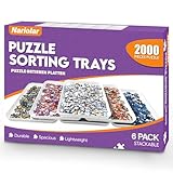 Nariolar 21,0 x 29,2 cm Stapelbare Puzzle Sortierschalen, 6 Weiße Puzzle Sortierer für bis zu 1000/1500/2000 Teile